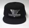Musclemania® Cap - Black Bill & Panels, White Logo