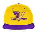 Musclemania® Cap - Purple Bill, Yellow Panels, Purple Logo